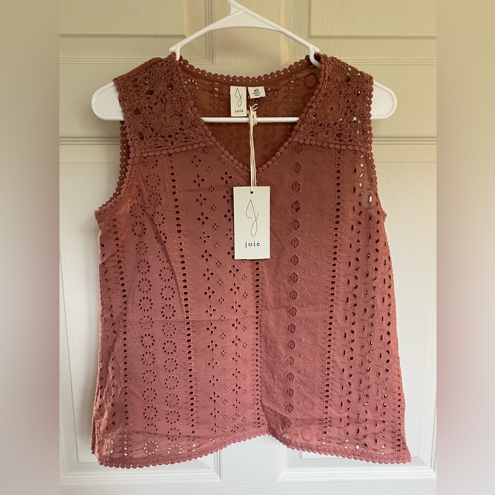 Super cute top from Joie that has a crochet feel to it. Never warn brand new.